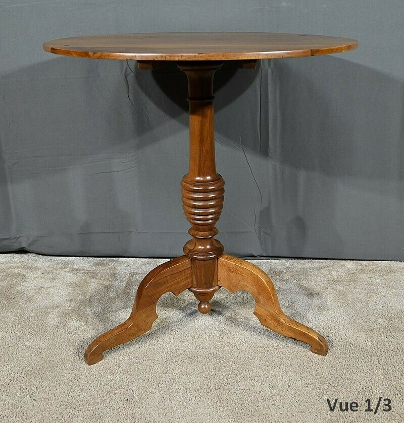 Walnut Pedestal Table, Louis Philippe Period – 1st Part 19th Century photo Furniture