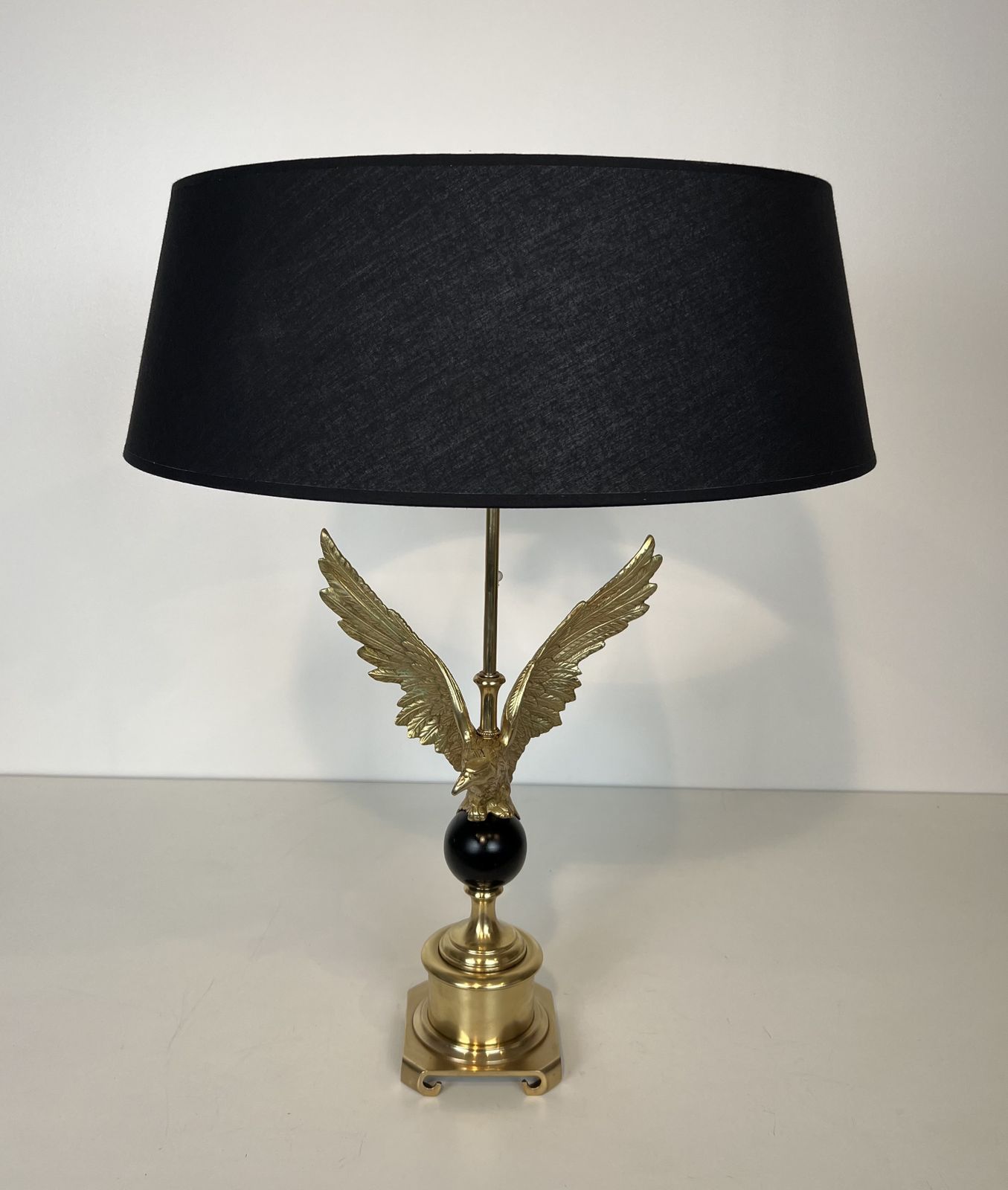 Royal Eagle Lamp In Bronze In The Taste Of Maison Charles photo for sale