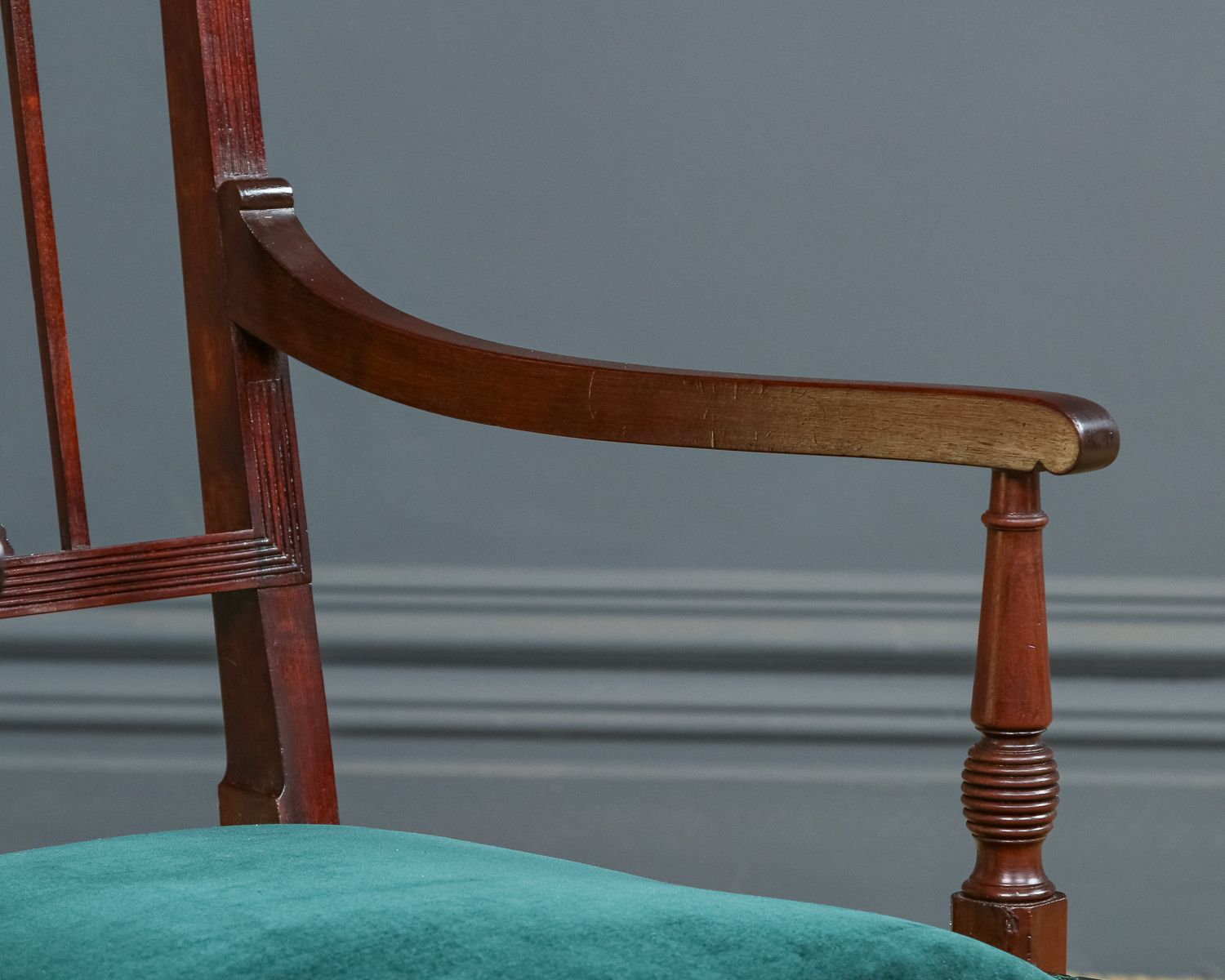 English Edwardian Regency Style Mahogany Occasional / Dining / Office / Armchair / Carver Chair (Circa 1910) photo vinterior