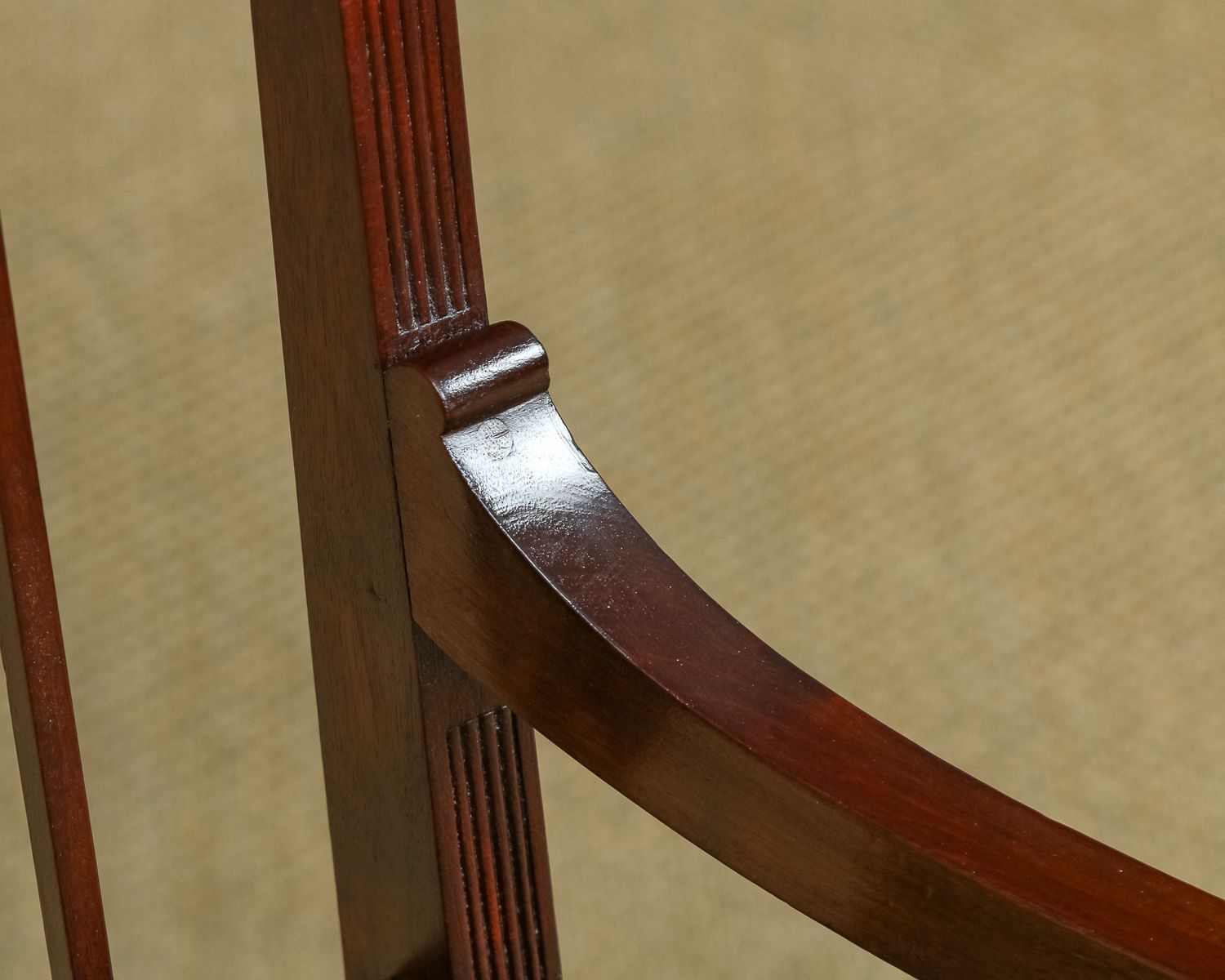 photo vintage English Edwardian Regency Style Mahogany Occasional / Dining / Office / Armchair / Carver Chair (Circa 1910)