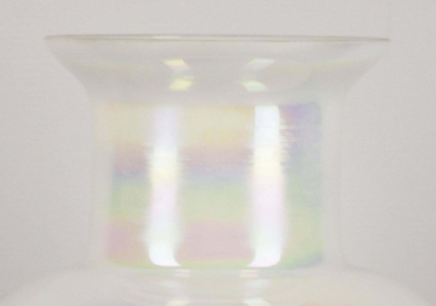 20th Century Bohemian/Boho Italian Glazed Iridescent Opaline Glass Bulbous Vase photo for sale