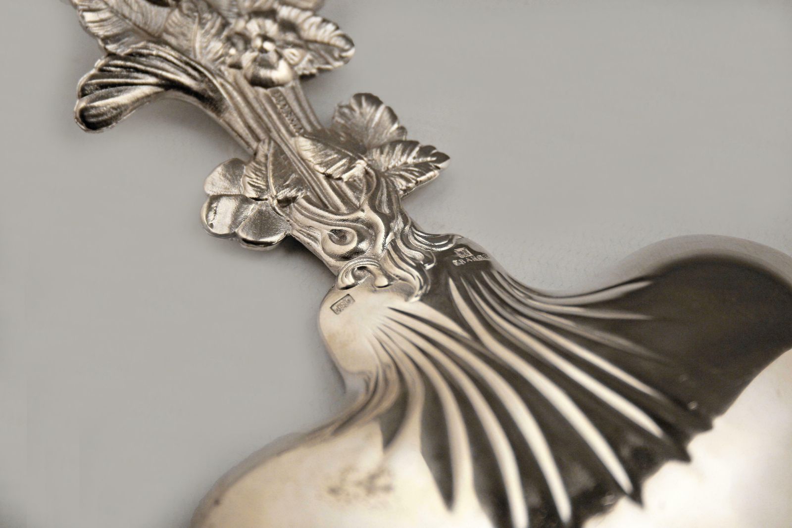 photo furniture Art Nouveau French Silverplate Sommelier Wine Tester Christofle's 'Paiva Strawberry Spoon'