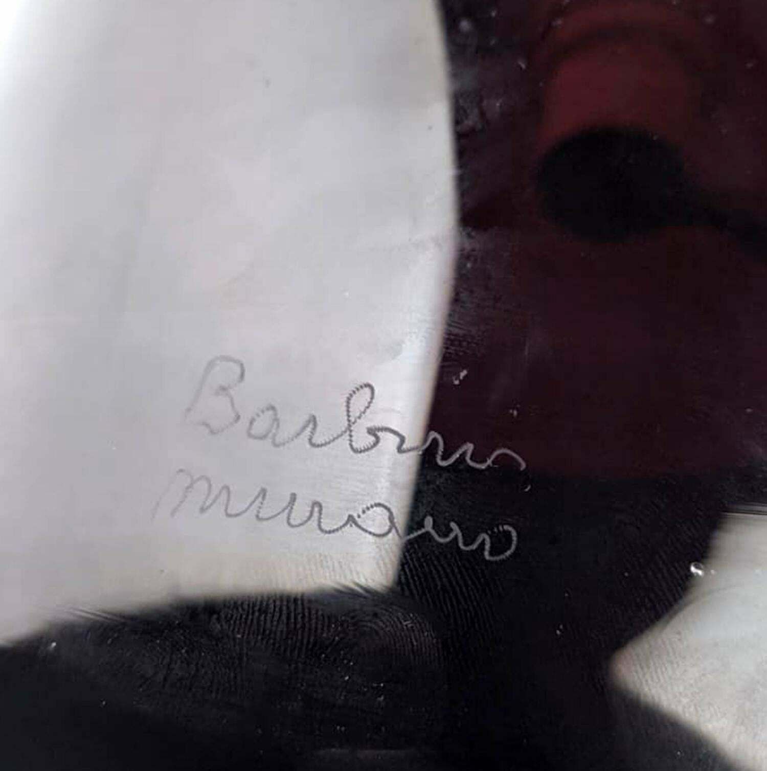 photo vinterior Mid 20th Century Modern Frosted Murano Glass Lamp/Vase By Italian Artist Alfredo Barbini