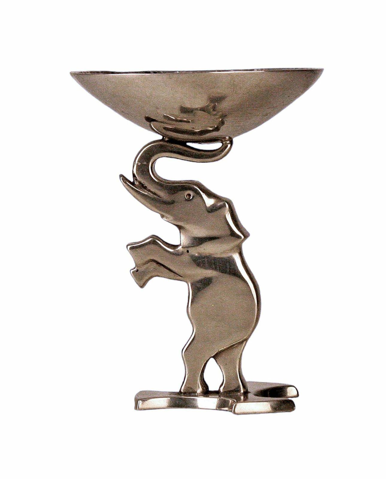 1930s Art Déco Silvered Metal Elephant Holding An Ashtray By Werkstätte Hagenauer Wien, Austria photo furniture