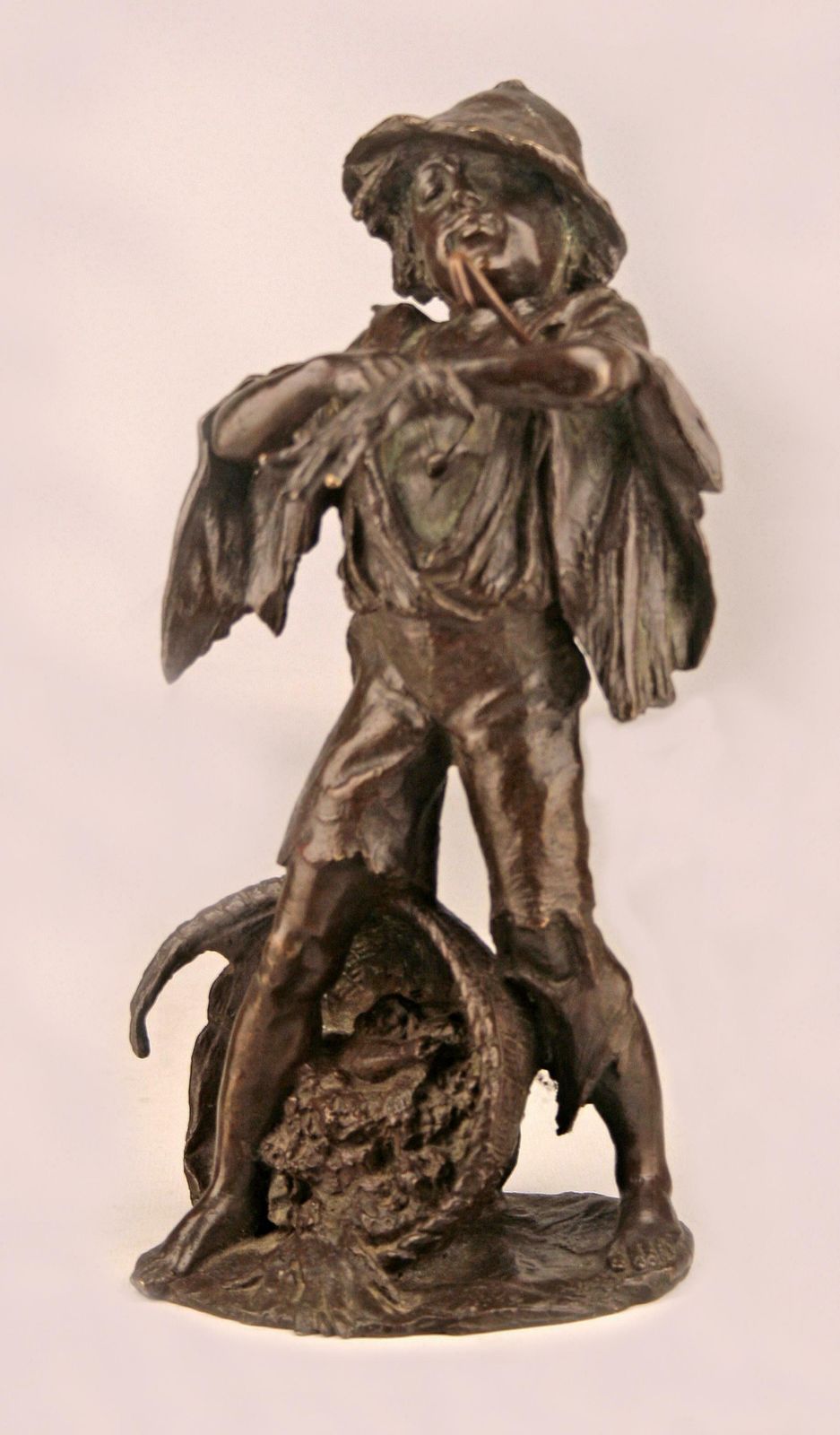 Late 19th Century French Patinated Bronze Sculpture Of A Peasant/Shepherd Boy photo 1375.0