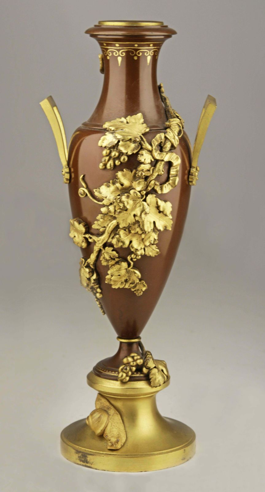 Pair Of 19th Century/2nd Empire Bronze Decorative Amphorae By Ferdinand Barbedienne photo 2000.0