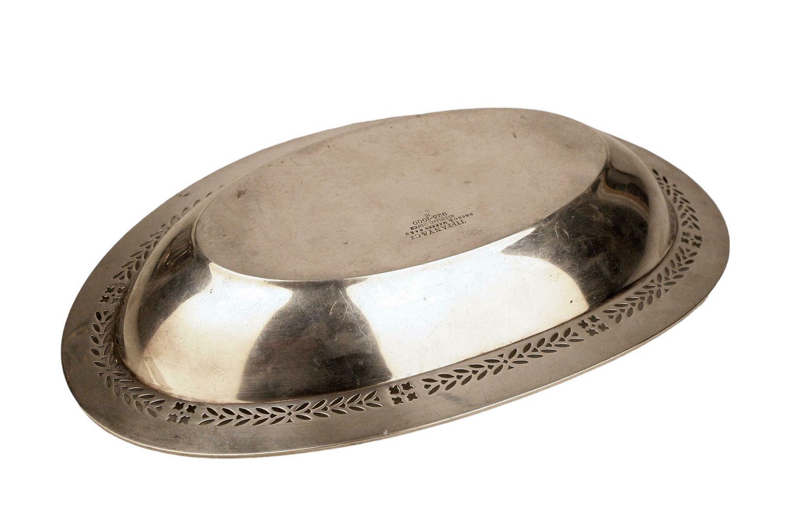 Early 20th Century Art Déco Sterling Silver Serving Bread Dish/Bowl By American Brand Tiffany & Co. photo 975.0