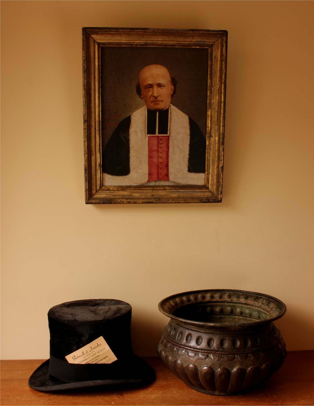 French Priest Oil Painting. Framed Religious Man Portrait. Lyon 1888. photo 495.0