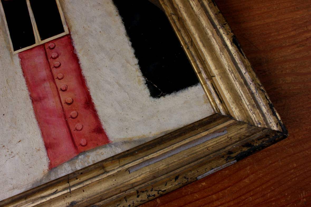 495.0 French Priest Oil Painting. Framed Religious Man Portrait. Lyon 1888. photo