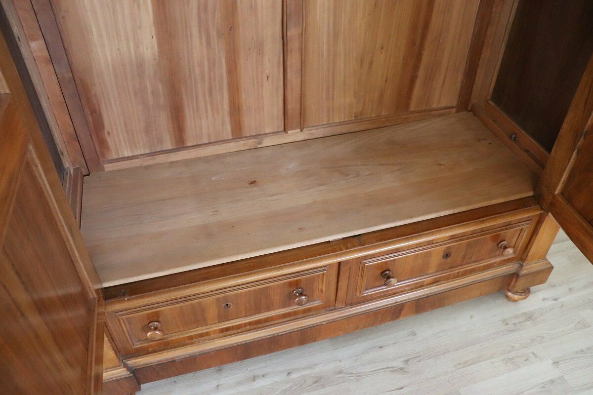 Antique Veneer Walnut Wardrobe, Late 19th Century photo 3360.0