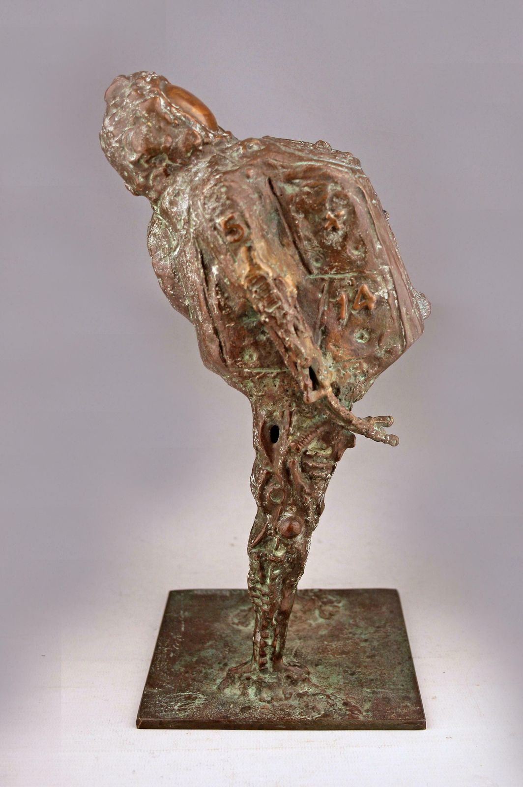 Mid 20th Century Astronaut Bronze Sculpture By Italian Brazilian Artist Doménico Calabrone photo Art