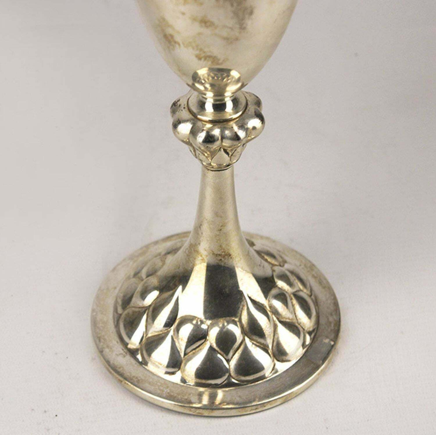 Jugendstil/Art Nouveau Silver Plated Chalice Shaped Presentation Trophy Vase By German Company Württembergische Metallwarenfabrik (Wmf) photo 1050.0