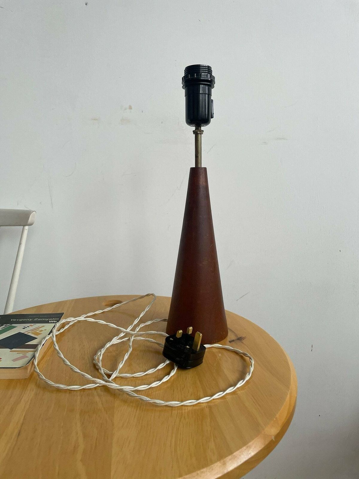 Tall Danish Teak Side Lamp In A Cone Shape 1960s 70s Mid Century photo Furniture