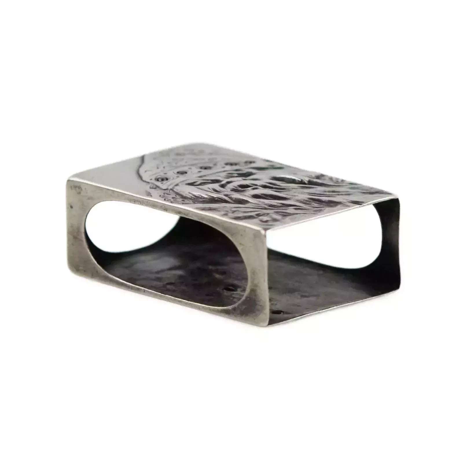 Silver Match Holder, Made In The Russian Art Nouveau Style, With The Image Of A Goblin. photo 1808.0