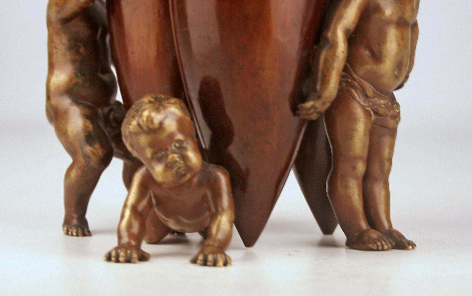 French Empire Patinated Bronze Sculpture Of A Group Of Boys And Amphoras By Auguste Moreau photo vintage