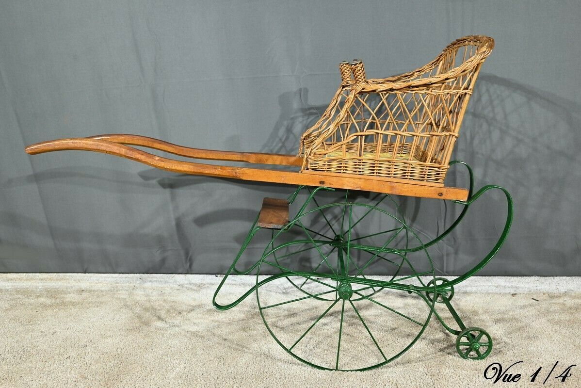 Wicker Child Stroller – 1900, 1900s photo Home Decor