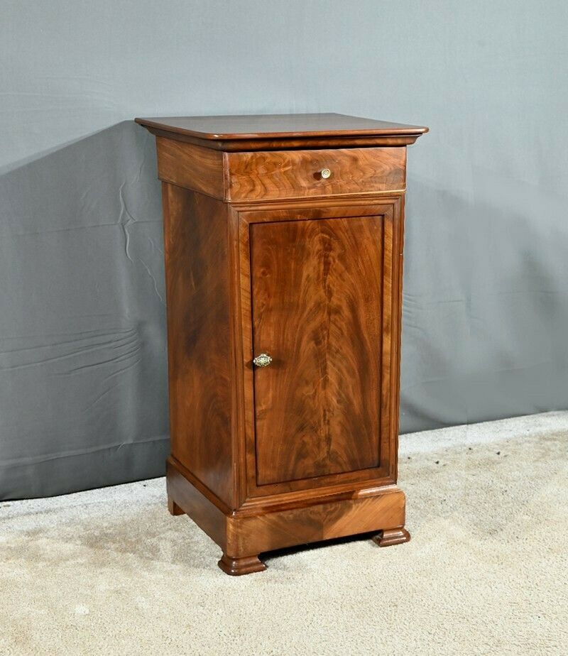 Mahogany Bedside Table, Restoration Style – 2nd Part 19th Century photo furniture