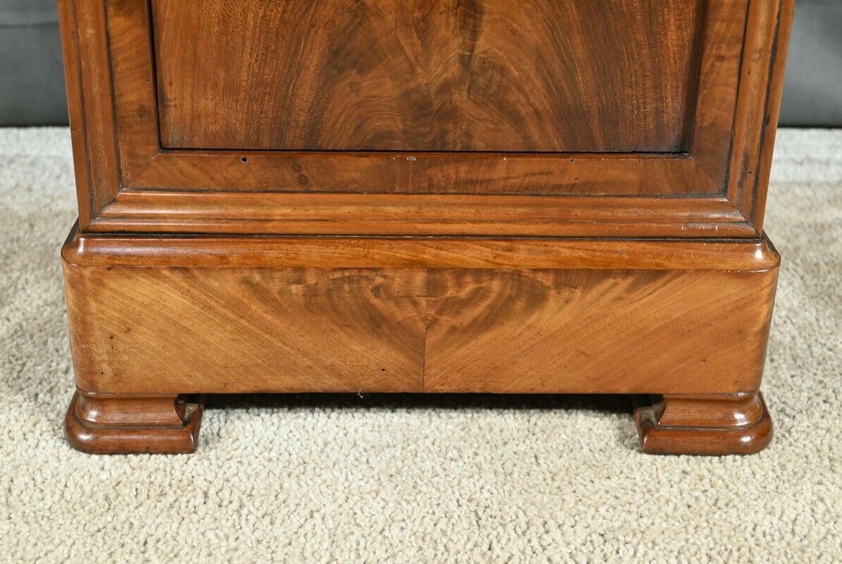 Furniture Mahogany Bedside Table, Restoration Style – 2nd Part 19th Century photo