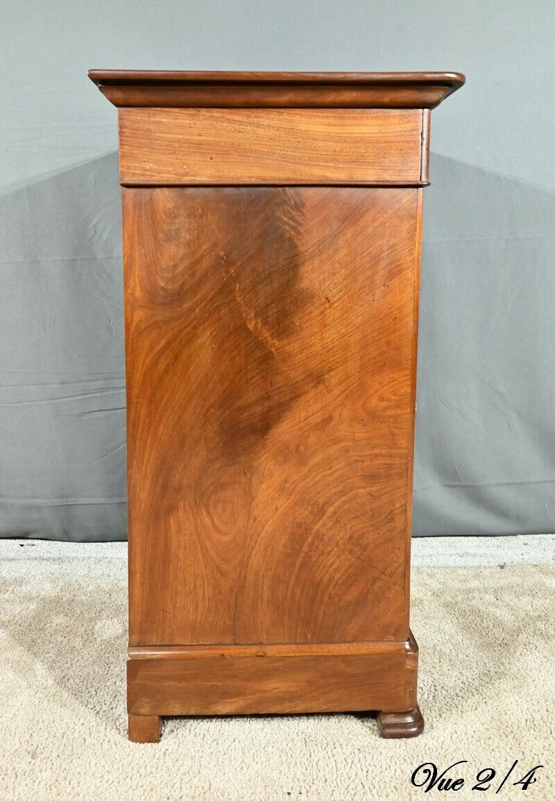 photo vintage Mahogany Bedside Table, Restoration Style – 2nd Part 19th Century