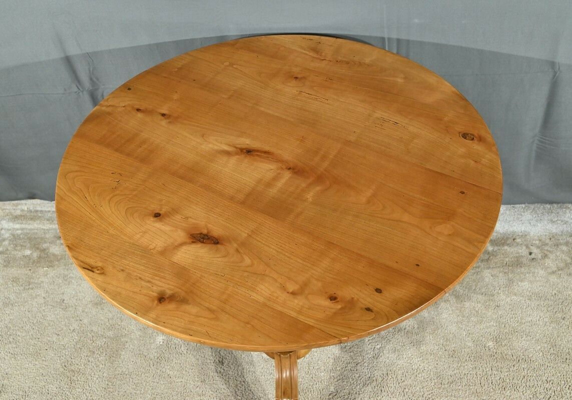 Cherry Wood Pedestal Table, Louis Philippe Period – 2nd Part 19th Century photo Furniture