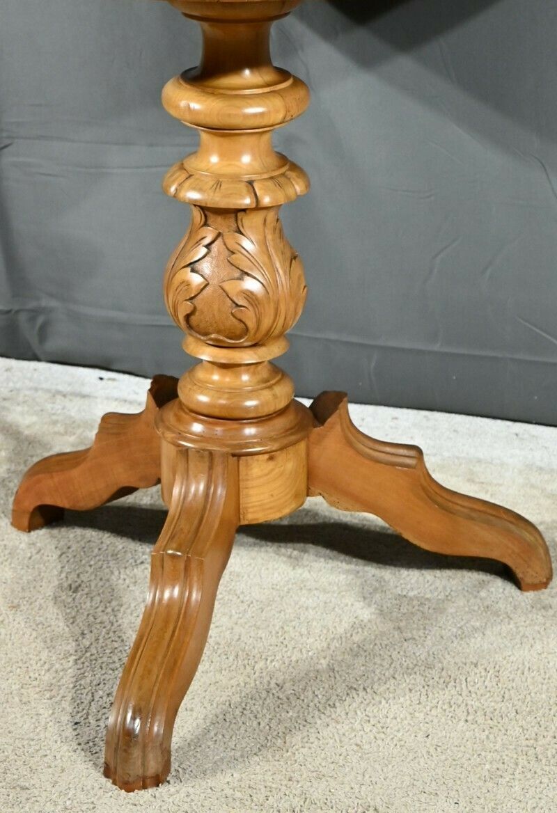Cherry Wood Pedestal Table, Louis Philippe Period – 2nd Part 19th Century photo 1367.0