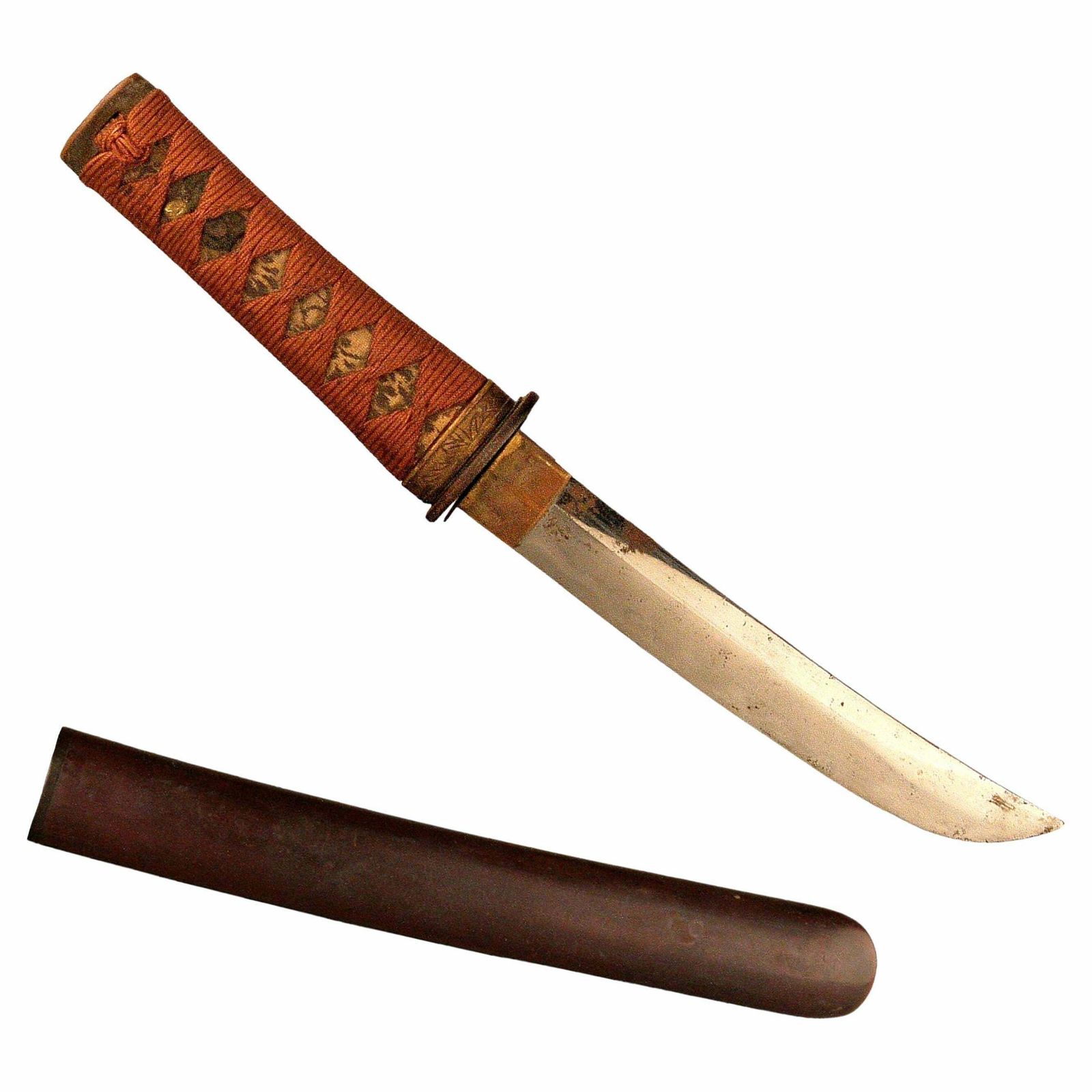 19th Century Edo Meiji Period Samurai Tantō Knife/Short Blade Sword And Scabbard