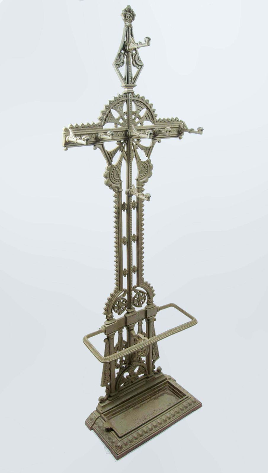 Late 19th Century Victorian Iron Hall Stand Cross By English Author Christopher Dresser For Coalbrookdale Foundry photo for sale