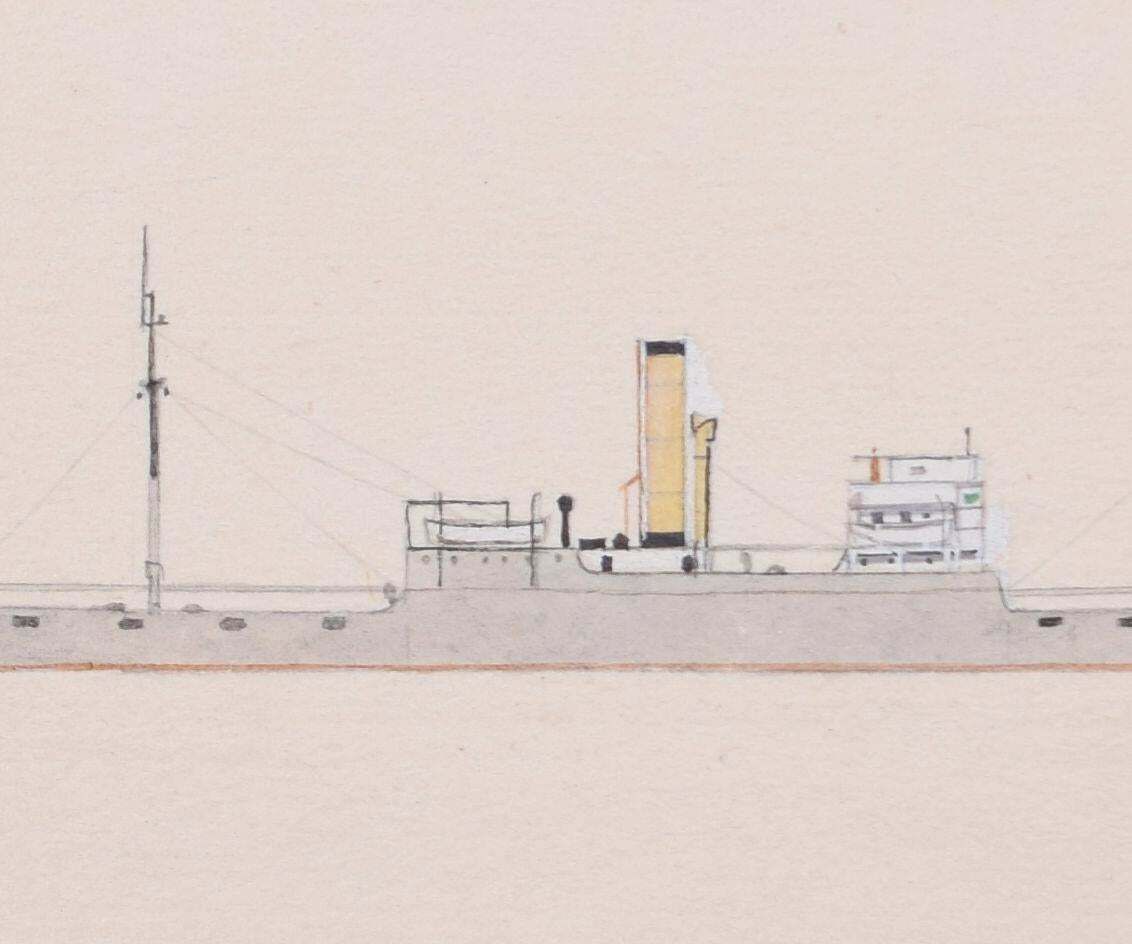 Laurence Dunn Ss Hesleyside Ss Kymas Steamer Boat Ink Drawing By Laurence Dunn photo furniture