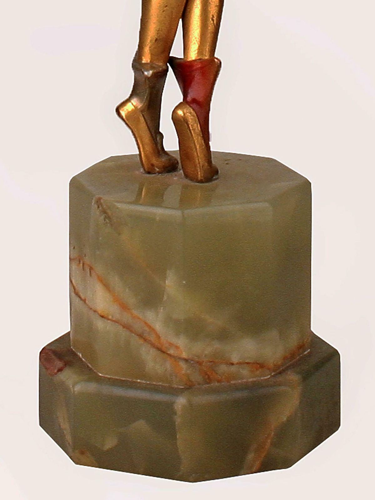 Gerda Gerdago's 'Cosmic Dance': Art Déco Austrian Patinated Bronze Chryselephantine (Ivory And Gold) Sculpture Manufactured By Arthur Rubinstein photo vinterior