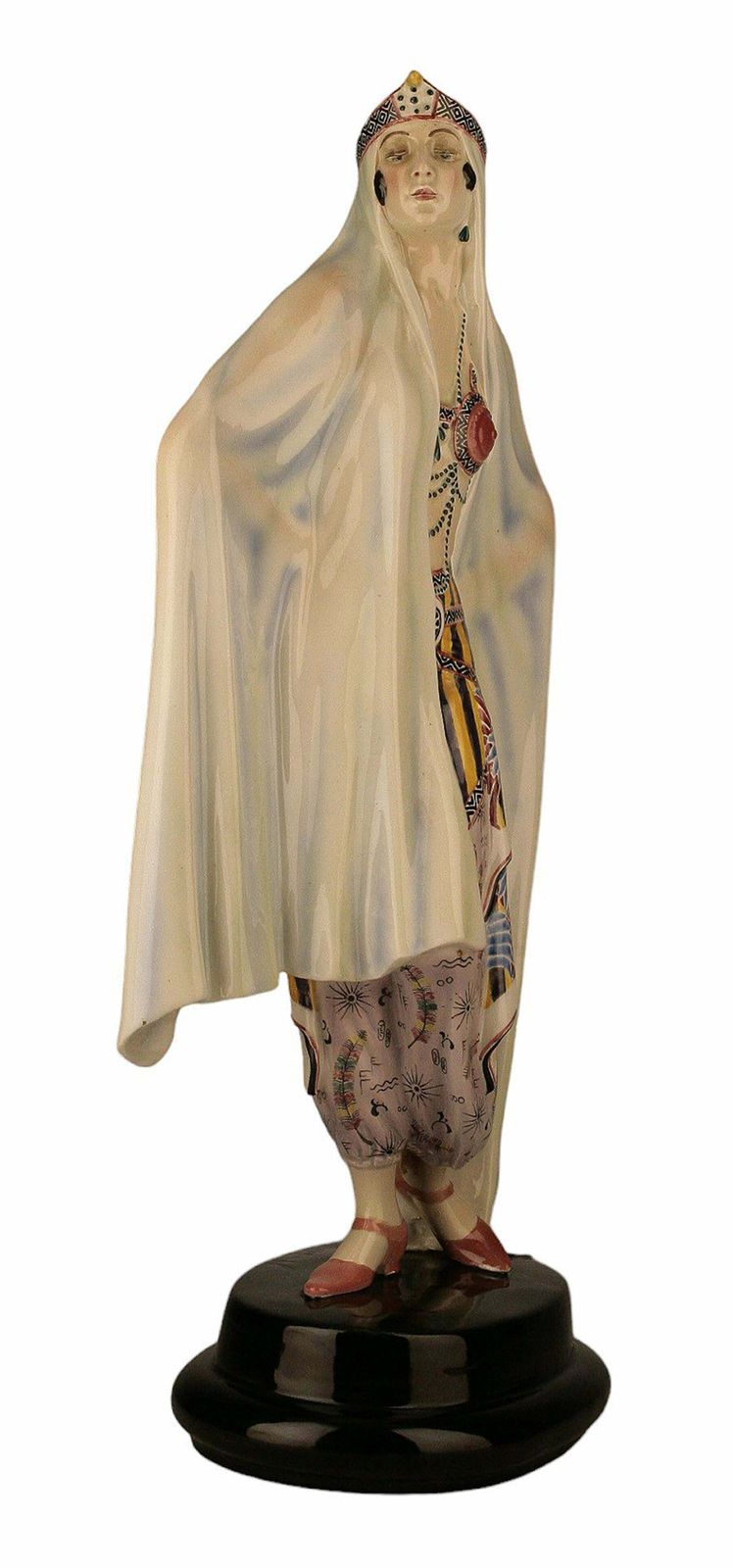 Art Déco Odalisque Ceramic Sculpture 'Aida' Designed By Josef Lorenzl For Goldscheider Manufactory In Vienna, Austria photo furniture
