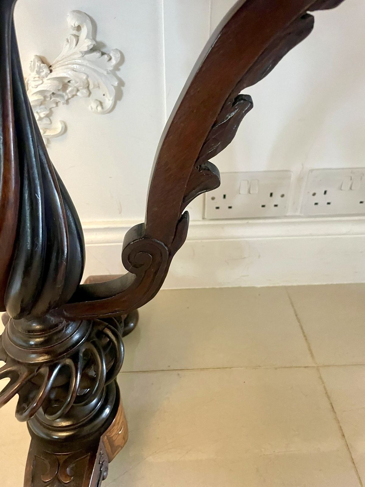 Outstanding Quality Antique 19th Century Marquetry Inlaid Burr Walnut Side Table photo Furniture