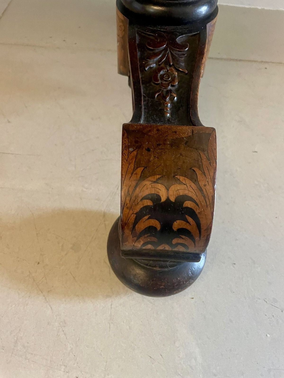 Furniture Outstanding Quality Antique 19th Century Marquetry Inlaid Burr Walnut Side Table photo