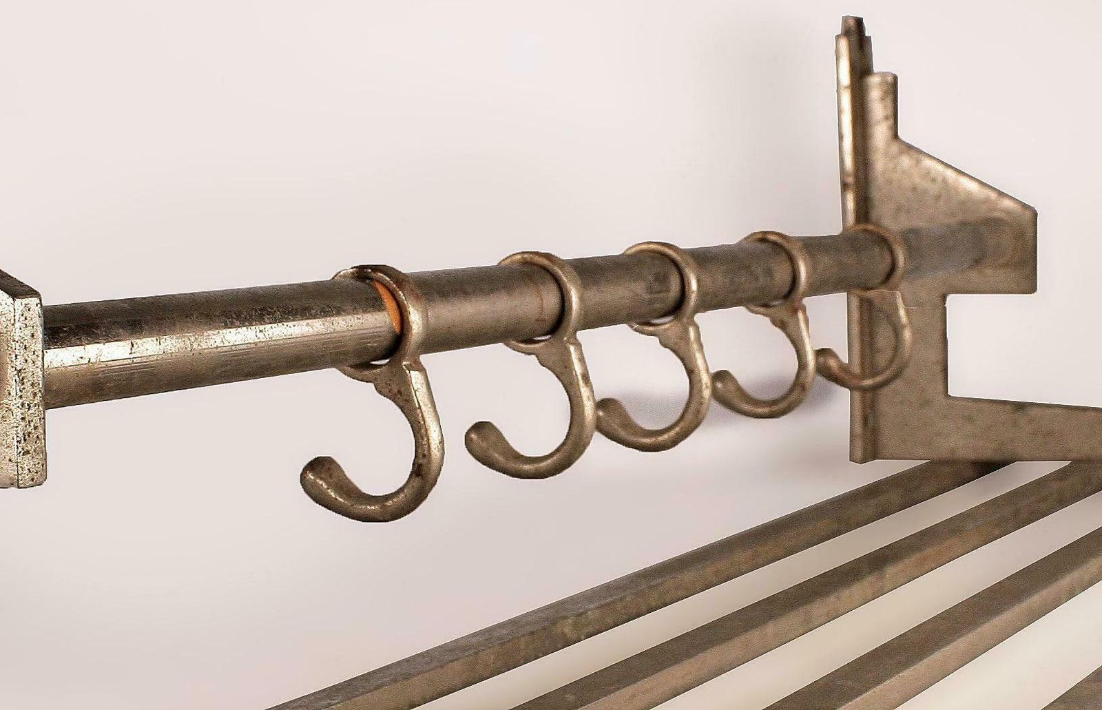 Early 20th Century Art Déco French Metal Brass Wall Coat Hanger/Rack Designed By La Maison Desny photo Furniture