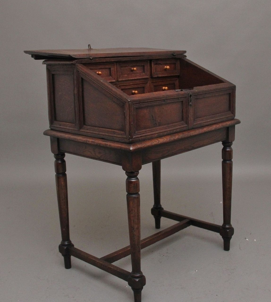 18th Century Oak Desk On Later Stand photo furniture