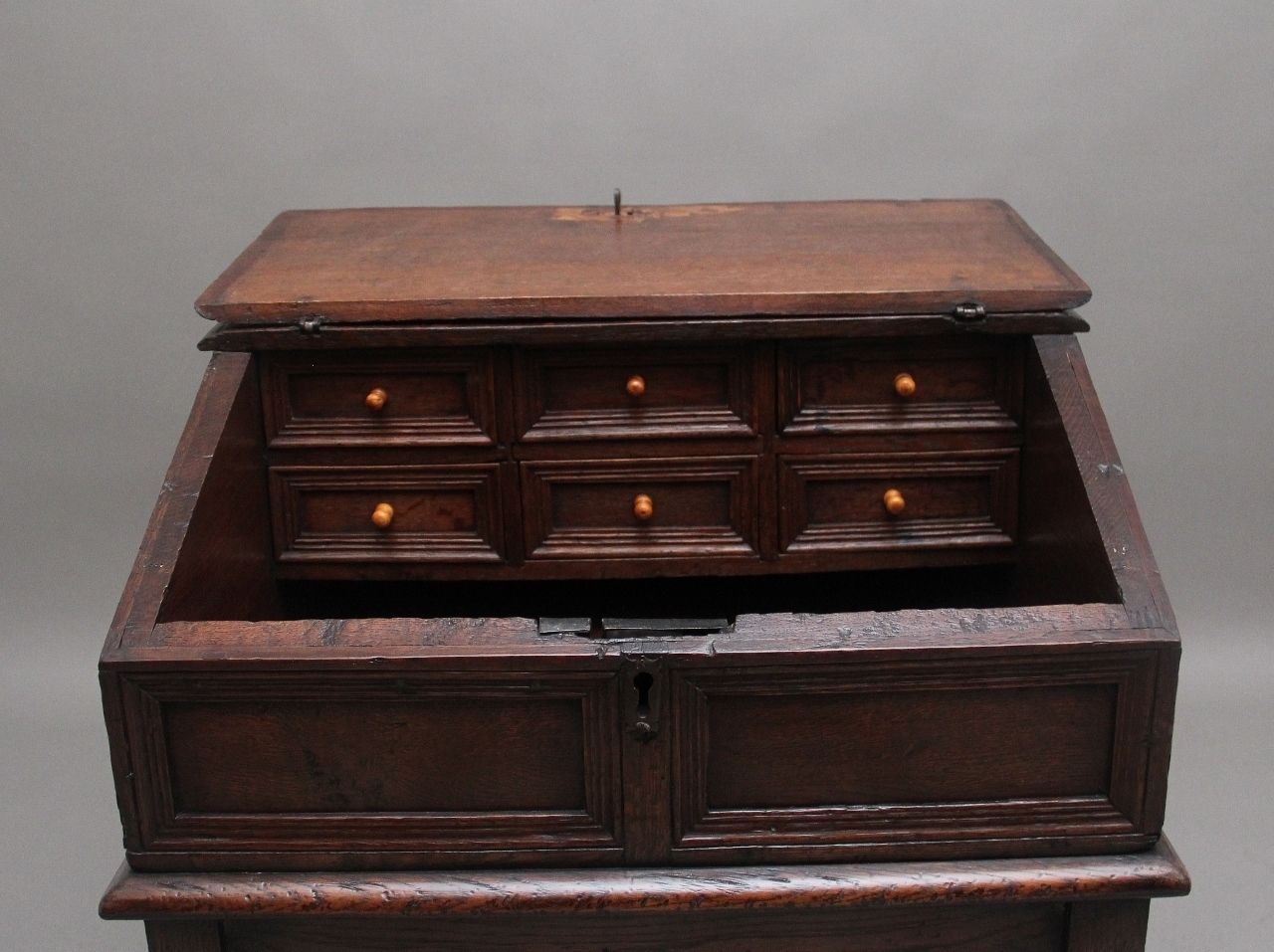 18th Century Oak Desk On Later Stand photo Furniture