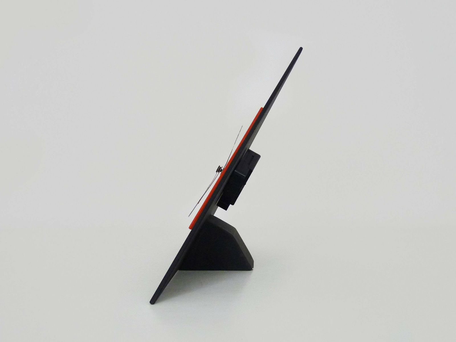 photo furniture Postmodern Black Table Clock By Shiseido Japan, Memphis 1980s