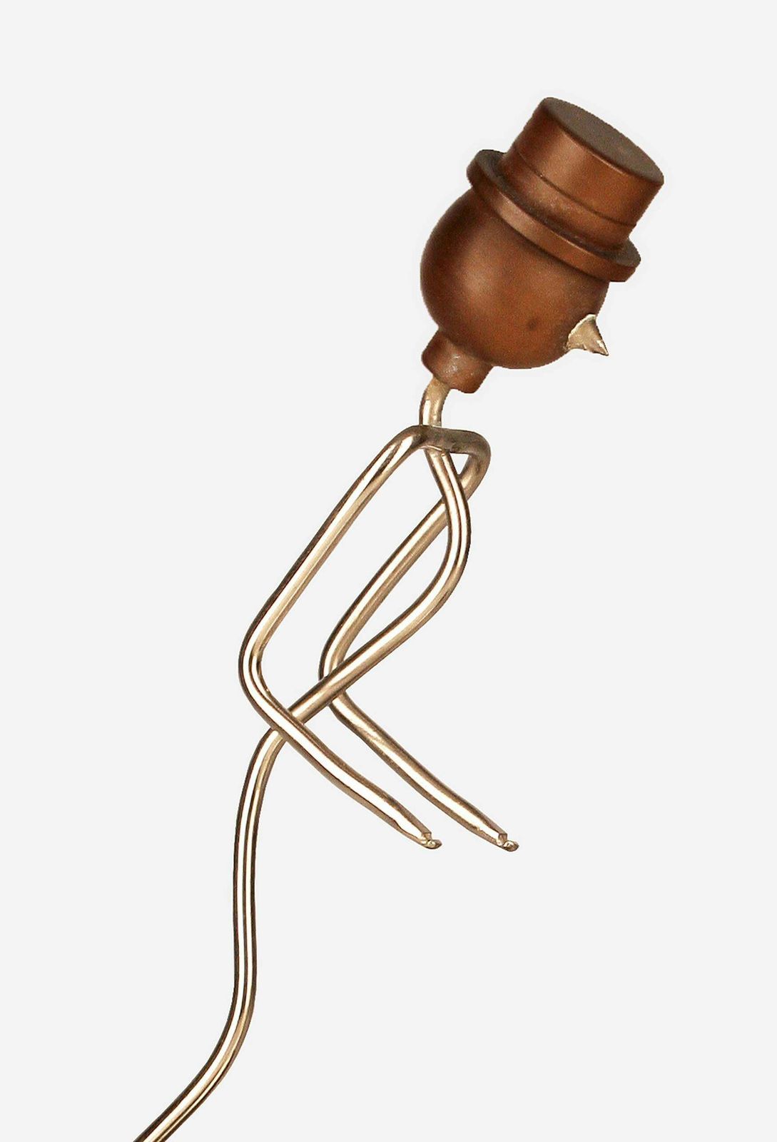 Art Déco American Metal Wire And Wood Bellboy/Bellhop/Stick Figure Toothpick And Match Holder photo 500.0
