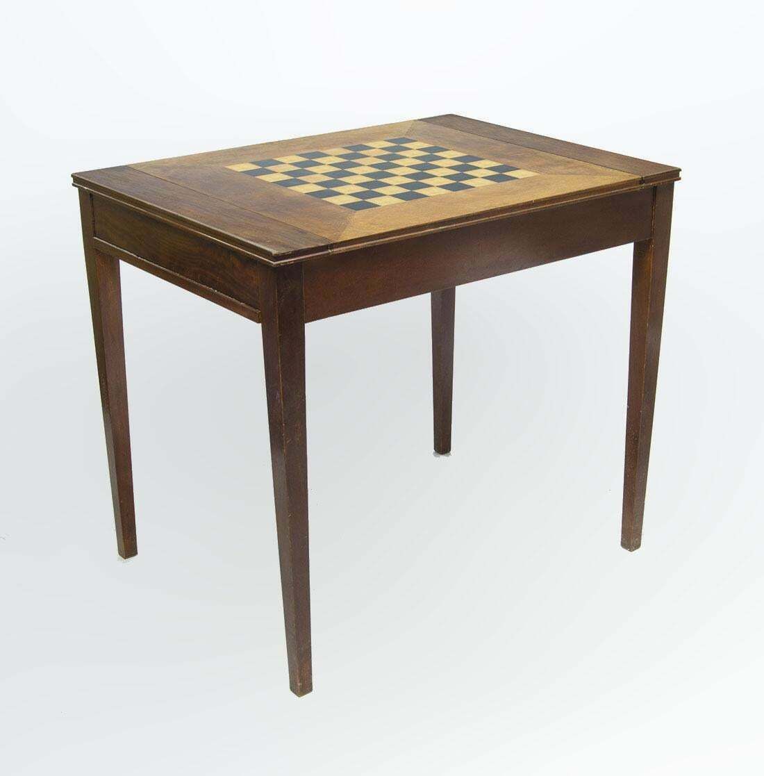 Mid 20th Century Argentine Wooden Game Table With Chess And Backgammon Board By Comte S. A. photo furniture