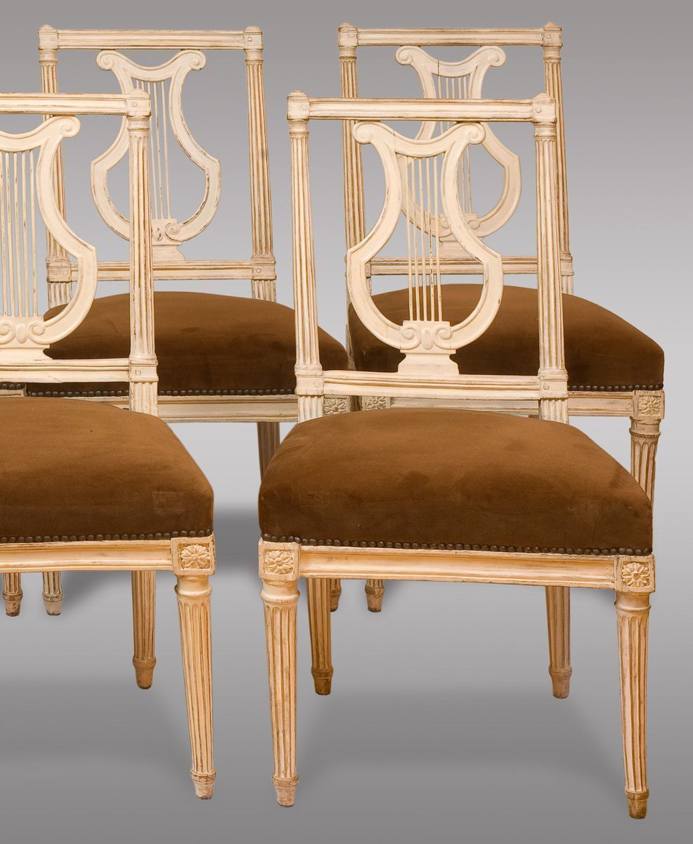 photo for sale Antique Louis XVI Period Chairs, 1790, Set Of 8