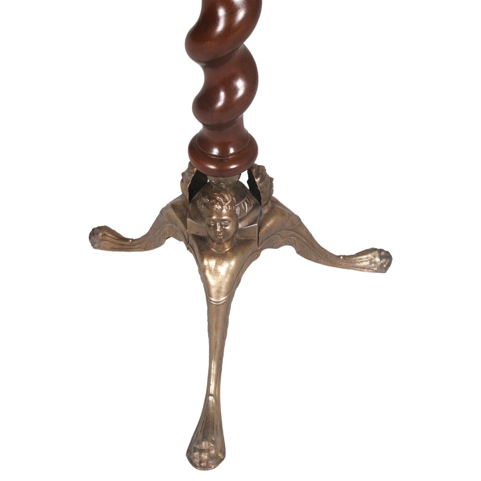 photo furniture 18th Century Baroque Column Pedestal , Feline Legs Bronze Tripod And Three Faces