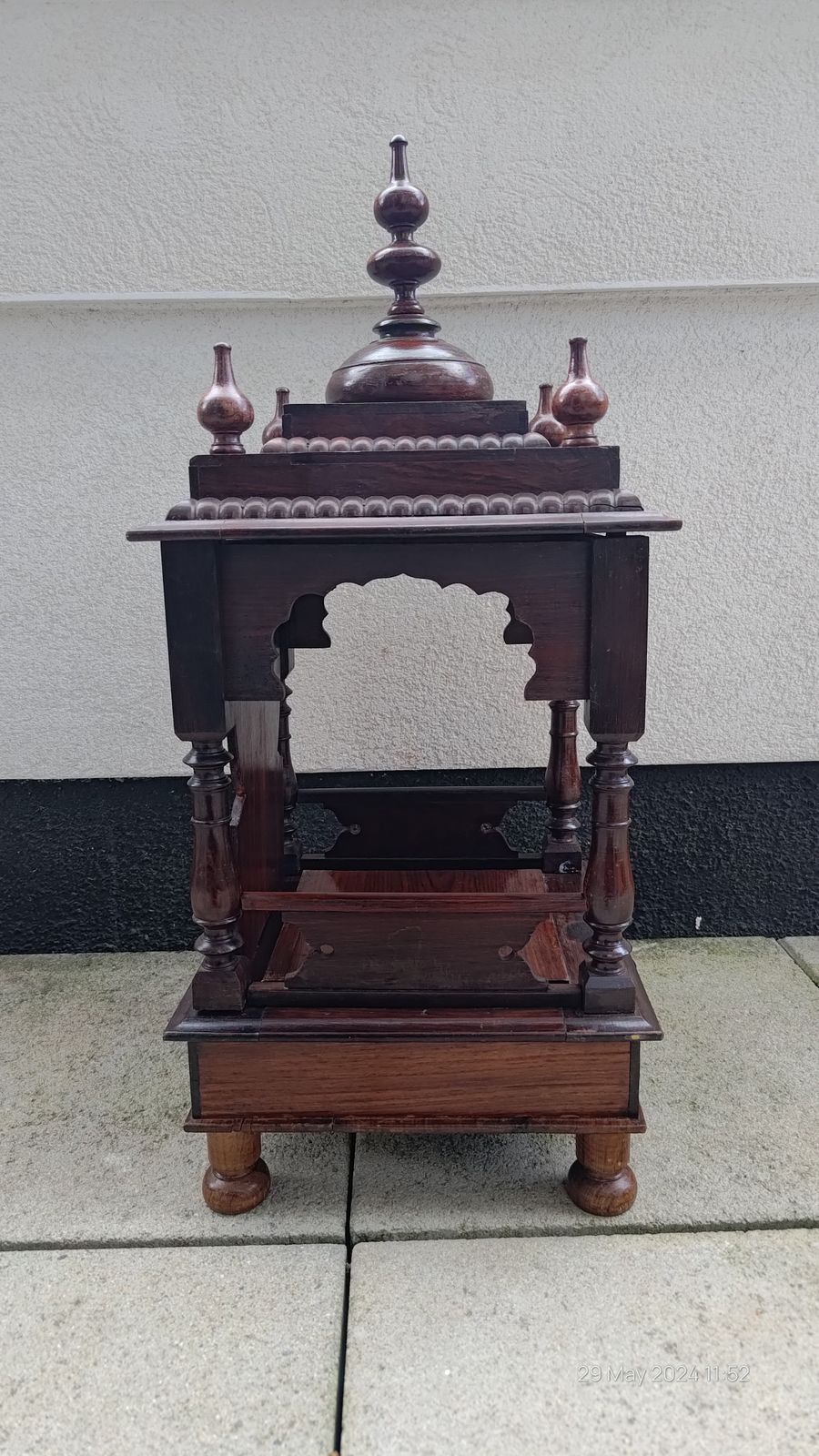 Antique Indian Rosewood Sheesham Mandir Cabinet photo furniture