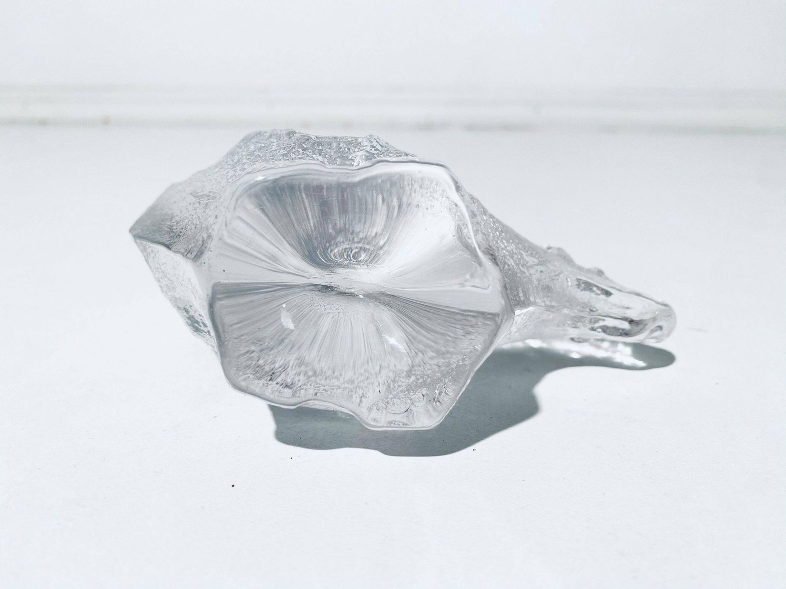 photo for sale Abstract Pukeberg Glass Polar Bear Decoration Sculpture / Vintage 1970s Sweden