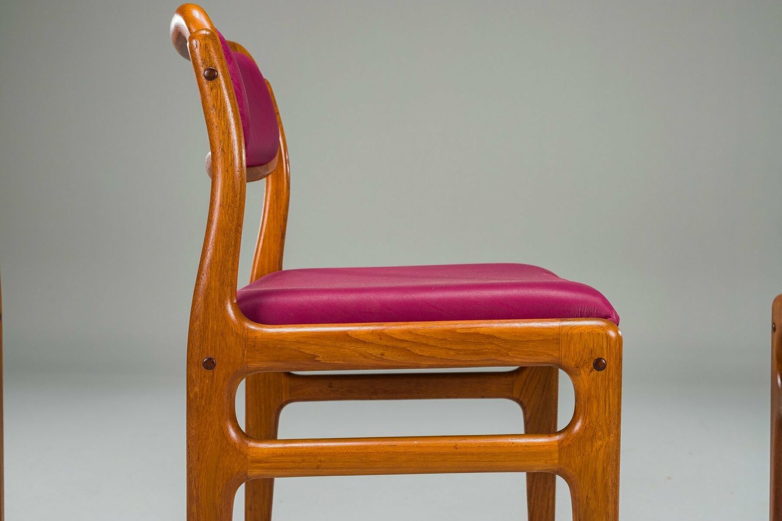 Mid Century Teak Dining Chairs By Johannes Andersen For Uldum, Set Of 4 photo for sale