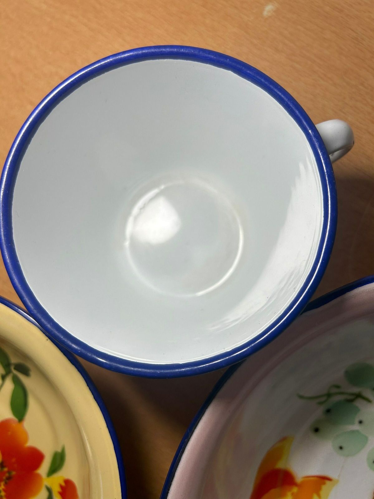 1960s Enamel Bowl, Made In China / 60s Rustic Kitchen Decor / Vintage Enamelware / Set Of 3 photo Home Decor