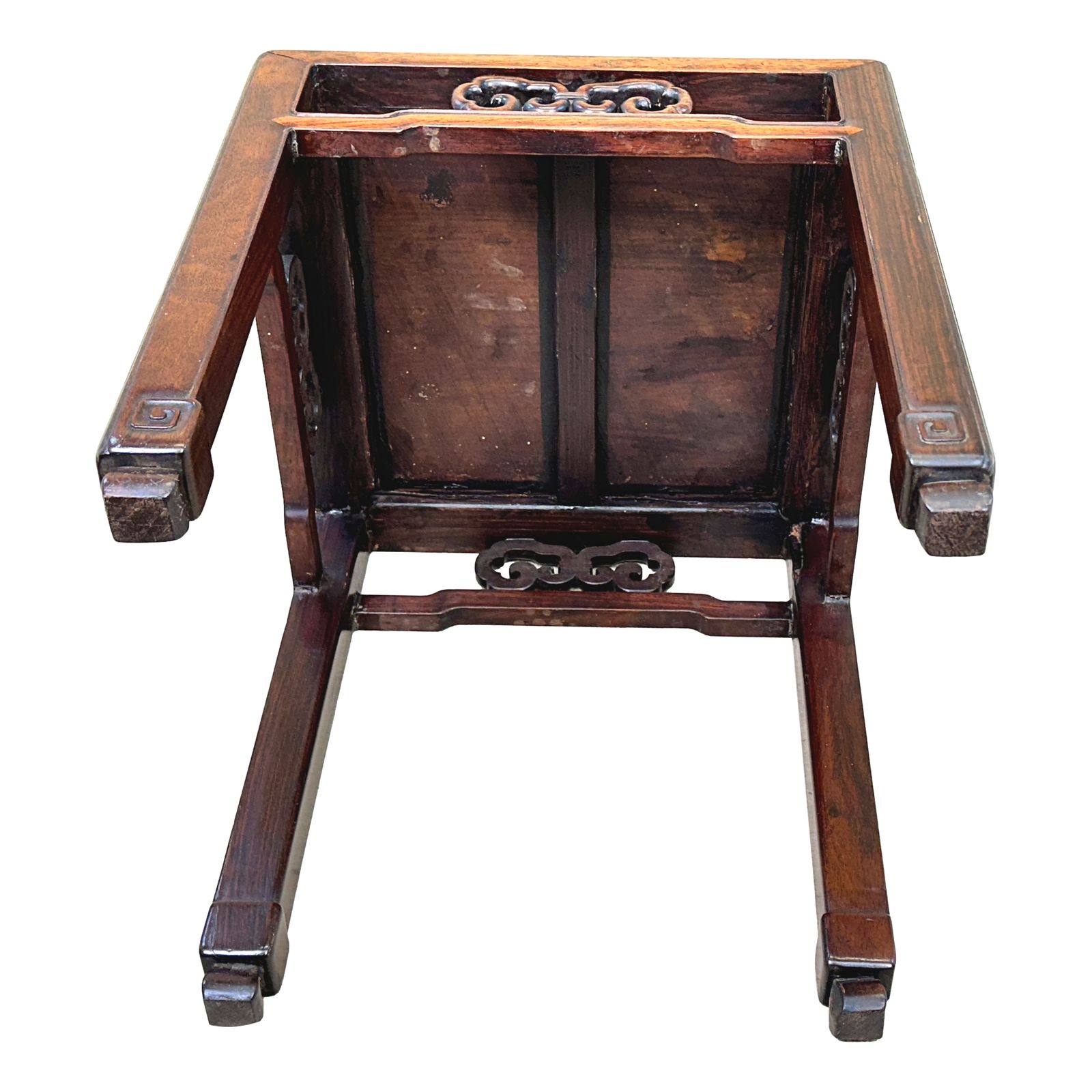 photo furniture Oriental Hardwood Square Coffee Table Stand (China, Circa 1870)