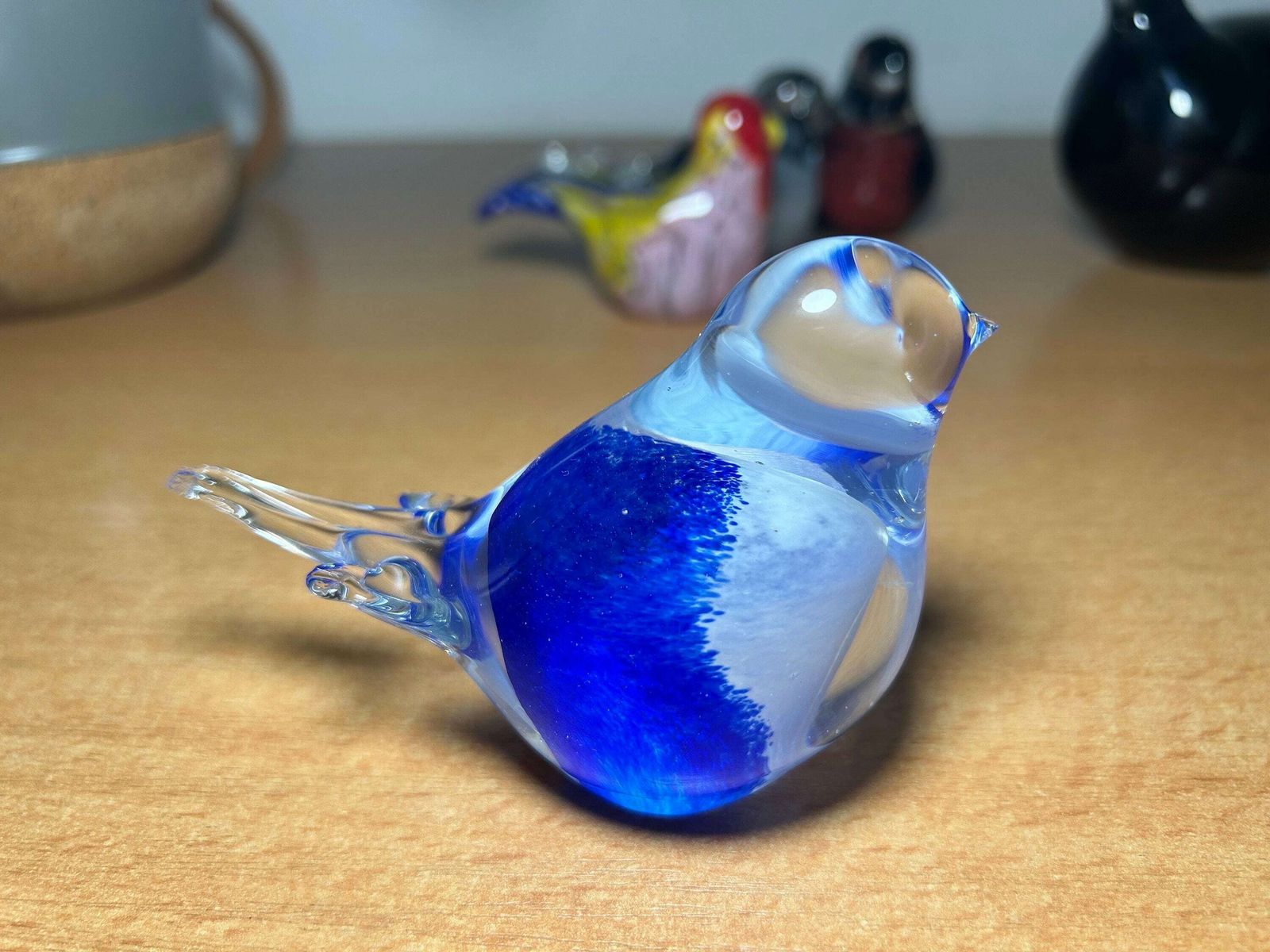 Jussi Riihimäki Sculpture, Glass, Bird, Signed, Finland / Coloured Glass Art Finland / Set Of 5 Birds photo furniture