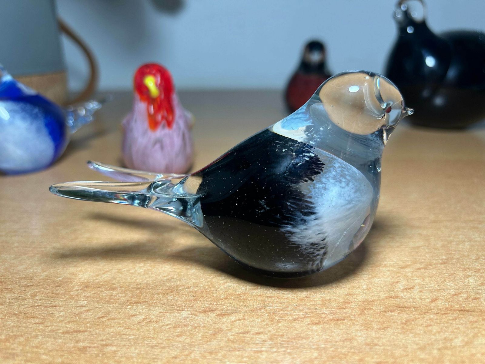 Jussi Riihimäki Sculpture, Glass, Bird, Signed, Finland / Coloured Glass Art Finland / Set Of 5 Birds photo Art