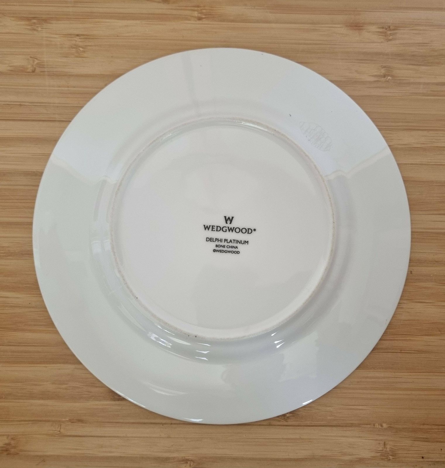 Wedgwood Delphi Platinum Plates English Bone China Set Of 6 Small Side Dishes 7" photo 79.0