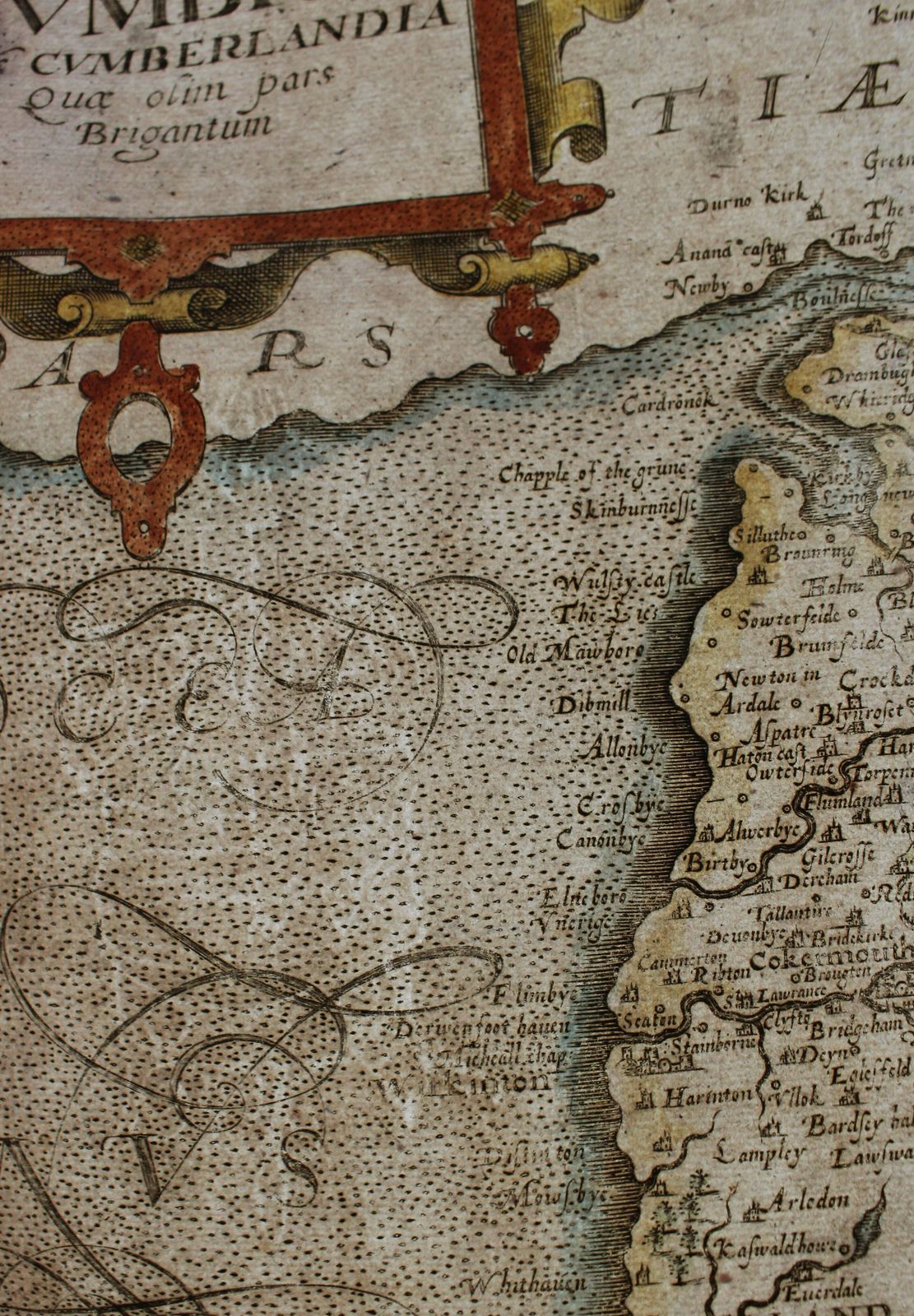 Antique Map Of Cumbria ‘Cumbria Sive Cumberlandia Quae Olim Pars Brigantum’ By Saxton / Kip C.1610 photo Art