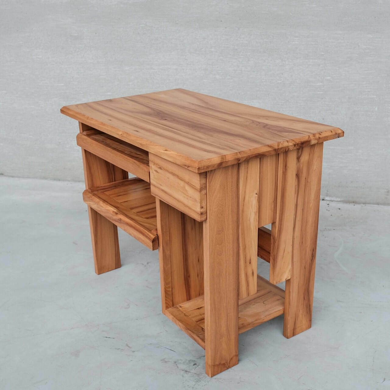 Furniture French Petite Wooden Mid Century Desk photo